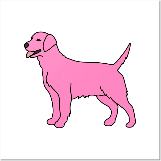 Pink Labrador Wall Art by Kelly Louise Art